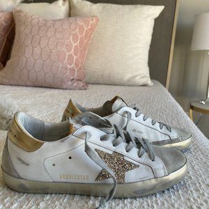 Golden Goose Super-Star glitter sneakers, Size 38